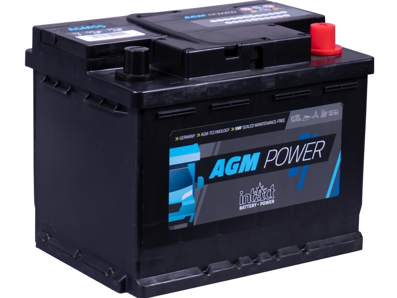 intAct AGM55 Versorgungsbatterie für Camping, Wohnmobil, Solar, usw.