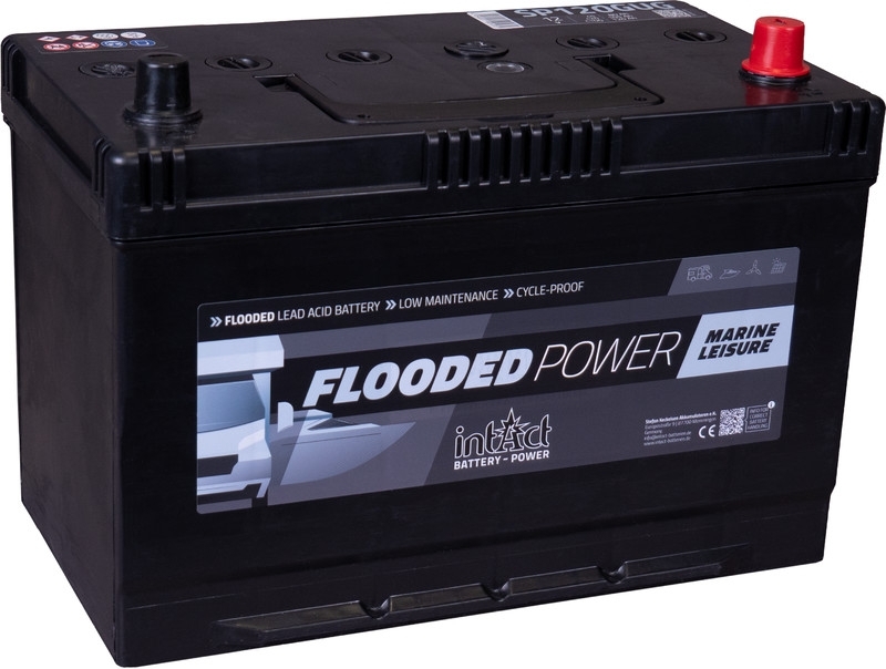 intAct Versorgerbatterie | 12V 120Ah | Solarbatterie & Wohnmobilbatterie