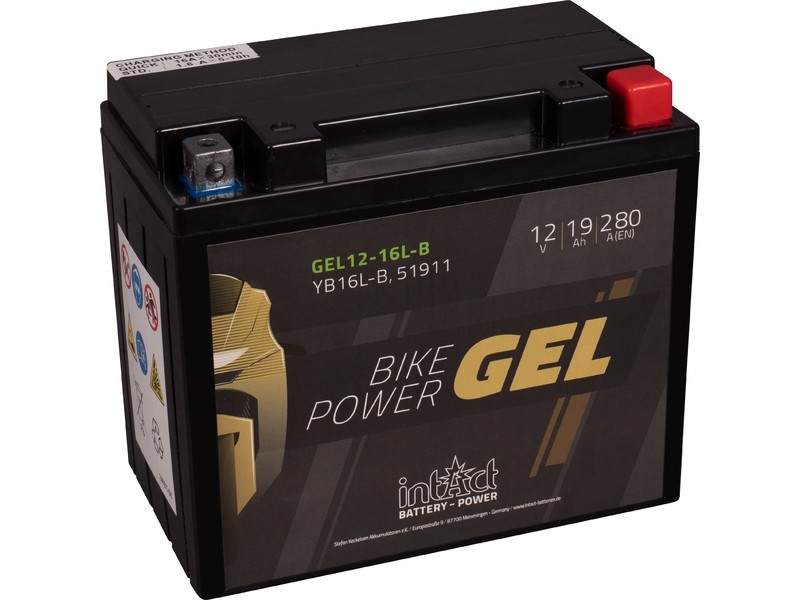 intAct Bike-Power GEL12-16L-B, CB16L-B, 51911 Gel Motorradbatterie
