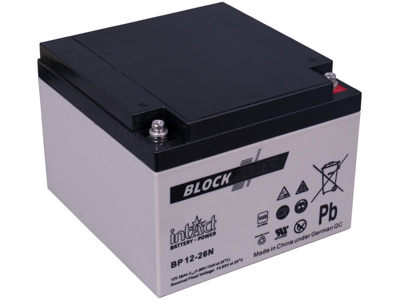 intAct Block-Power BP12-26N AGM Batterie 12V 26Ah