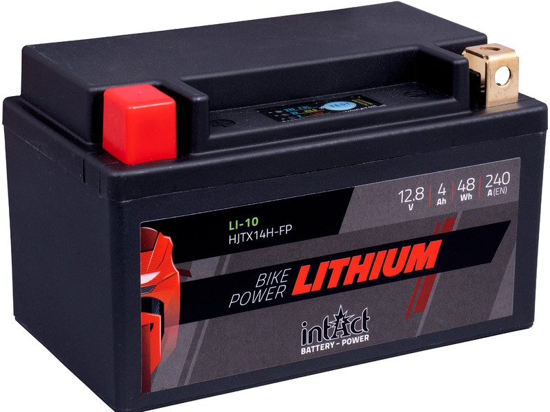 intAct Lithium Motorradbatterie LI-10, HJTX14H-FP