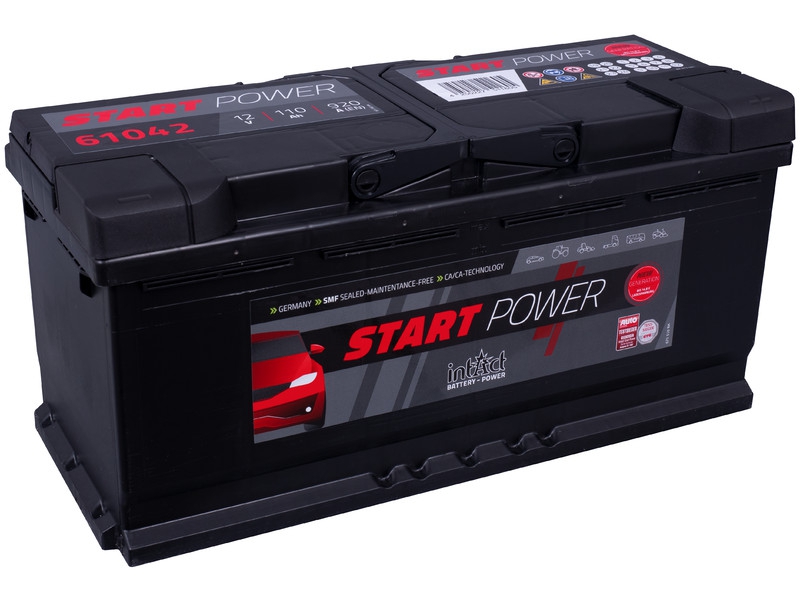 intAct Start-Power 61042GUG, Autobatterie 12V 110Ah 920A