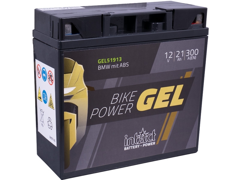 intAct Bike-Power GEL51913, Gel Motorradbatterie 12V 21Ah