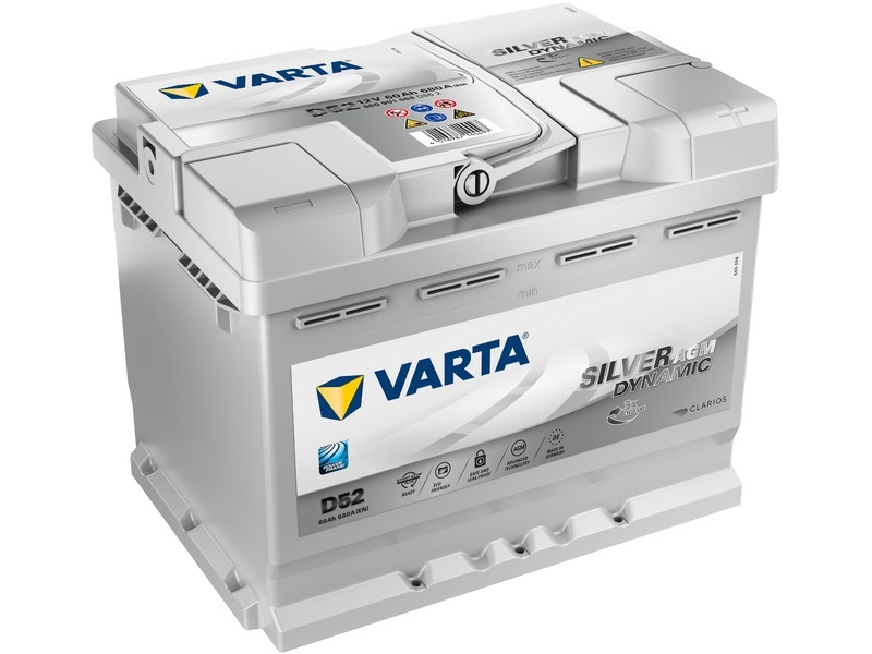 Varta D52 Silver Dynamic AGM Start-Stop-Batterie