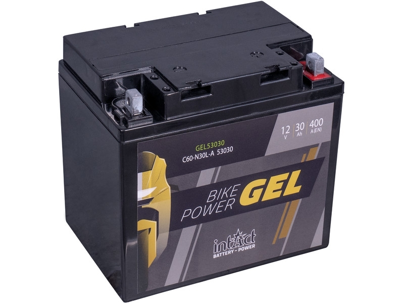 intAct GEL53030 (Y60-N30L-A) Motorradbatterie 12V 30Ah