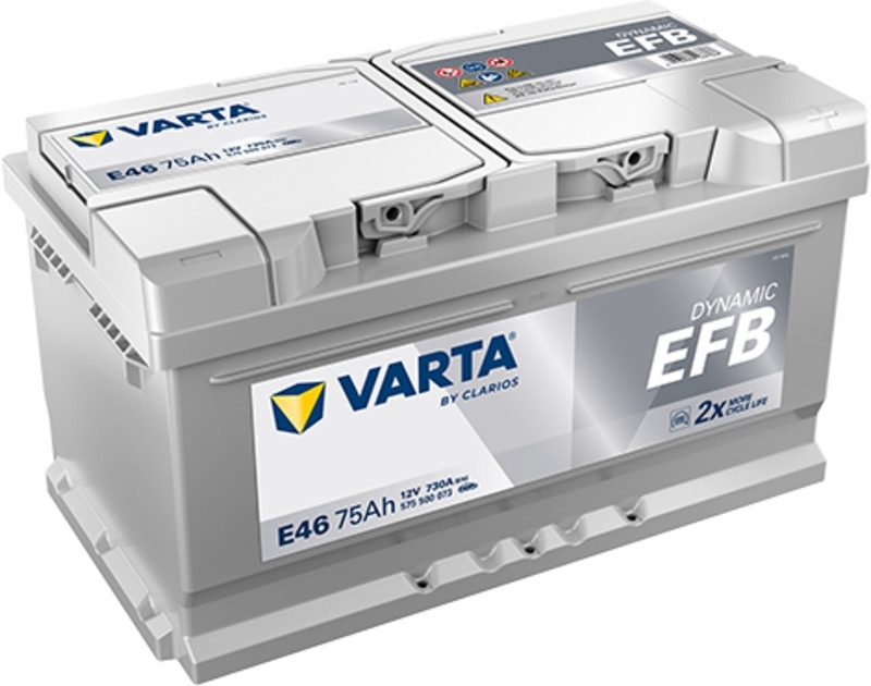 Varta E46 - EFB Start-Stop Batterie | 12V 75Ah 730A