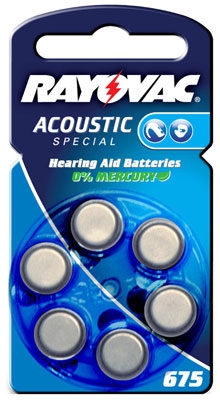 Hörgerätebatterie Rayovac Acoustic 675