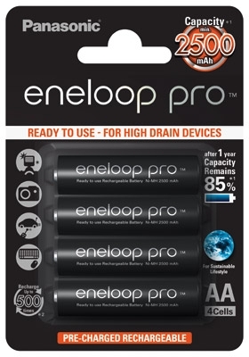 Eneloop Pro NiMh Primärbatterie AA 1,2V 2500mAh
