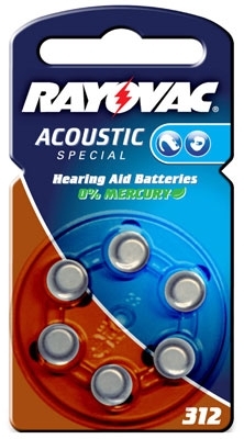 Hörgerätebatterie Rayovac Acoustic 312