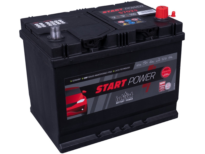 intAct Start-Power 57029GUG, Autobatterie 12V 70Ah 550A