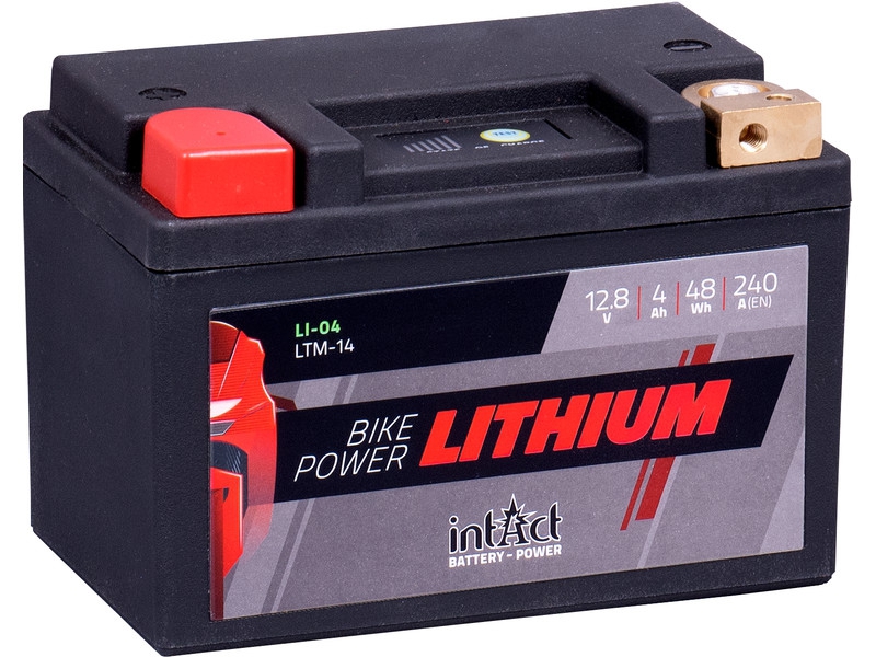 intAct Lithium Motorradbatterie LI-04, LTM14