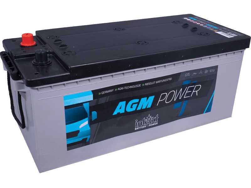 intAct AGM180 Versorgungsbatterie für Camping, Wohnmobil, Solar, usw.
