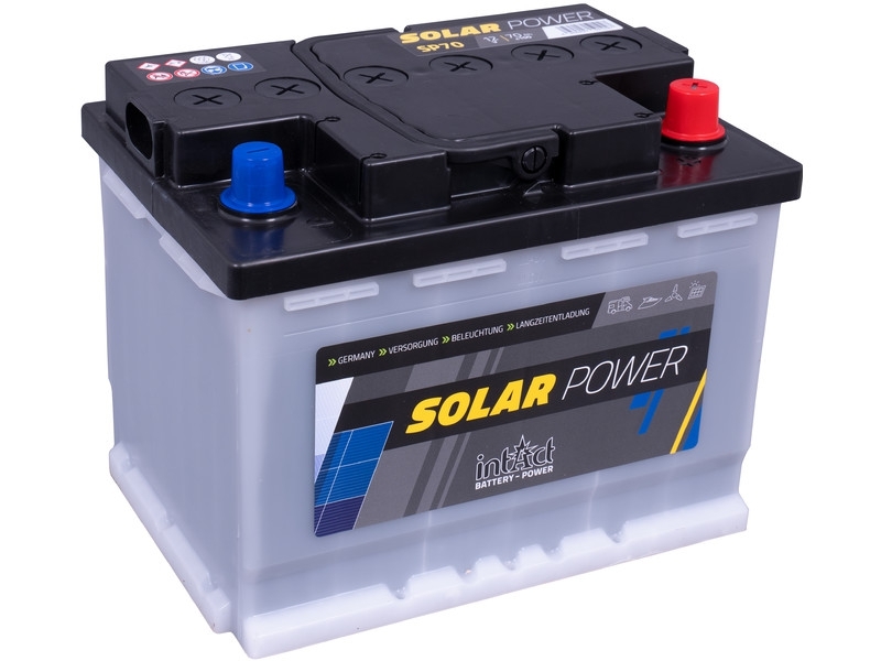 intAct Solar-Power SP70GUG, Solarbatterie 12V 70Ah
