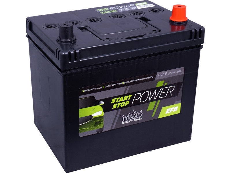 intAct EFB60SS-0-ASIA Start-Stop-Batterie 12V 60Ah 520A, für PKW