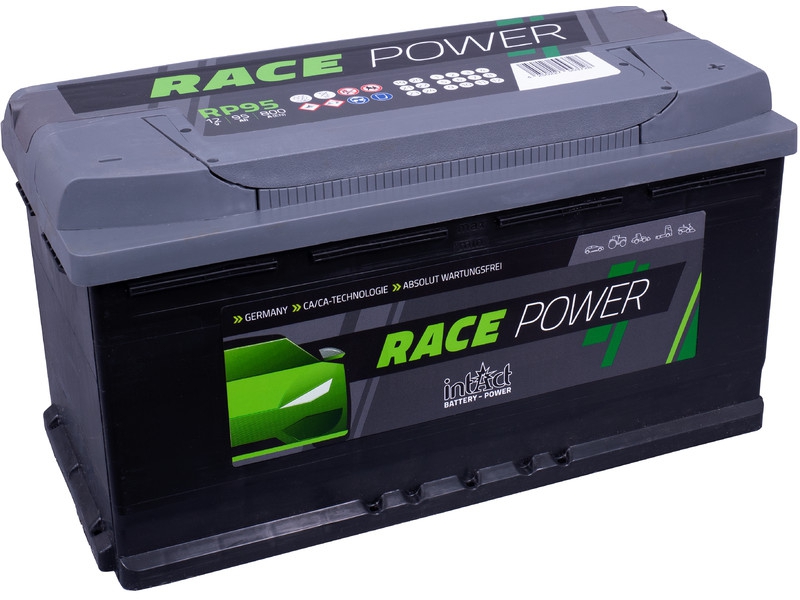 intAct Race-Power RP95, Autobatterie 12V 95Ah 800A, mit 15% mehr Startleistung