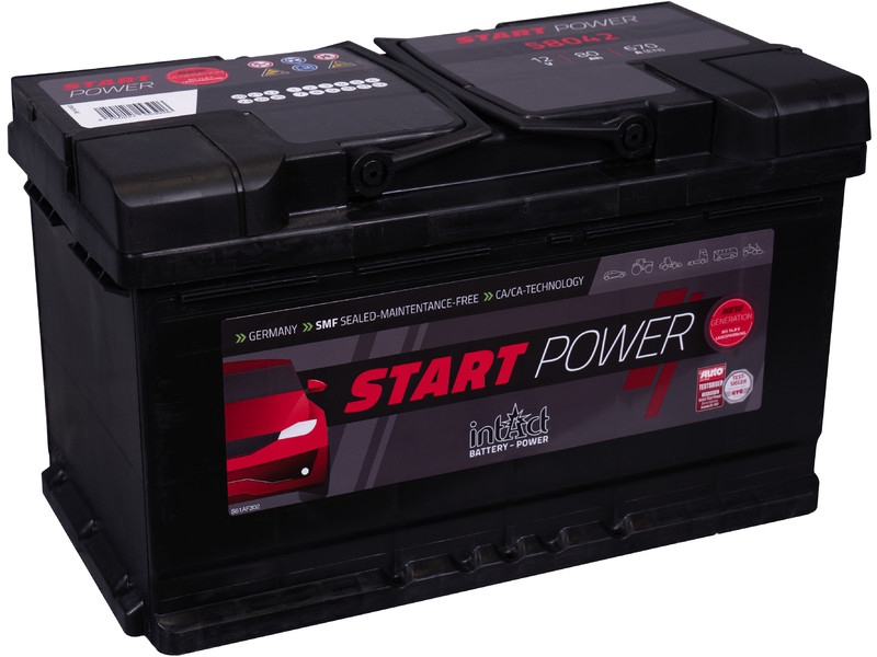 intAct Start-Power 58042GUG, Autobatterie 12V 80Ah 670A