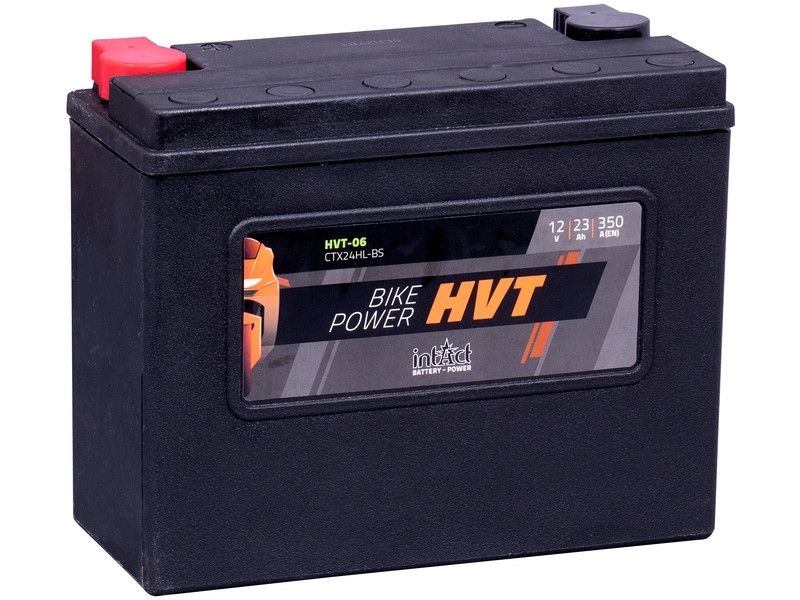 intAct Bike-Power HVT-06 (CTX24HL-BS, 66010-82B), AGM Motorradbatterie 12V 23Ah