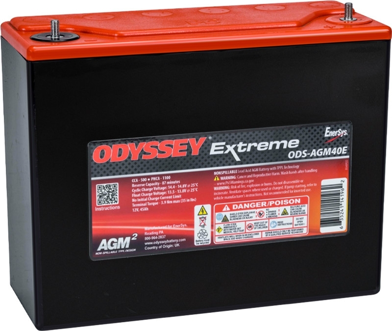 Odyssey AGM Reinblei-Batterie | 12V 45Ah 500A | PC1100